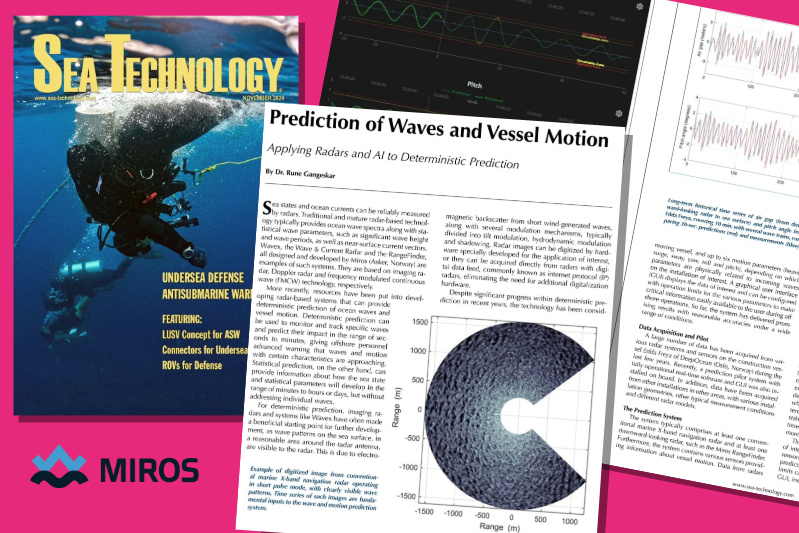 mirosgroup's tweet image. Utilizing the capabilities of radars and #AI for enhanced predictive accuracy - What&apos;s in it for you? 🌊🚢 Explore our newest article in #SeaTechnology to delve into the &quot;Prediction of Waves and Vessel Motion.&quot; Access it here: hubs.ly/Q02ZZF3t0 #PredictifAI #KnowYourWaves