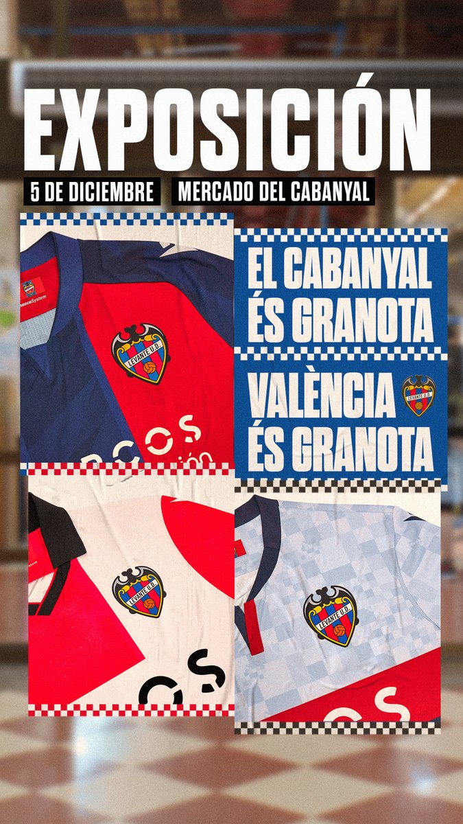 Buenos días 🐸🐸

📢📢 ¡Este jueves volvemos al Mercat del Cabanyal para hacer levantinismo! 🟦🟥 

Ven a compartir nuestras equipaciones del curso 24-25. Pasión granota en un lugar lleno de tradición y orgullo. ¡Te esperamos! levanteud.com/noticias/levan… <a href="/LevanteUD/">Levante UD</a> #LUDhistoria