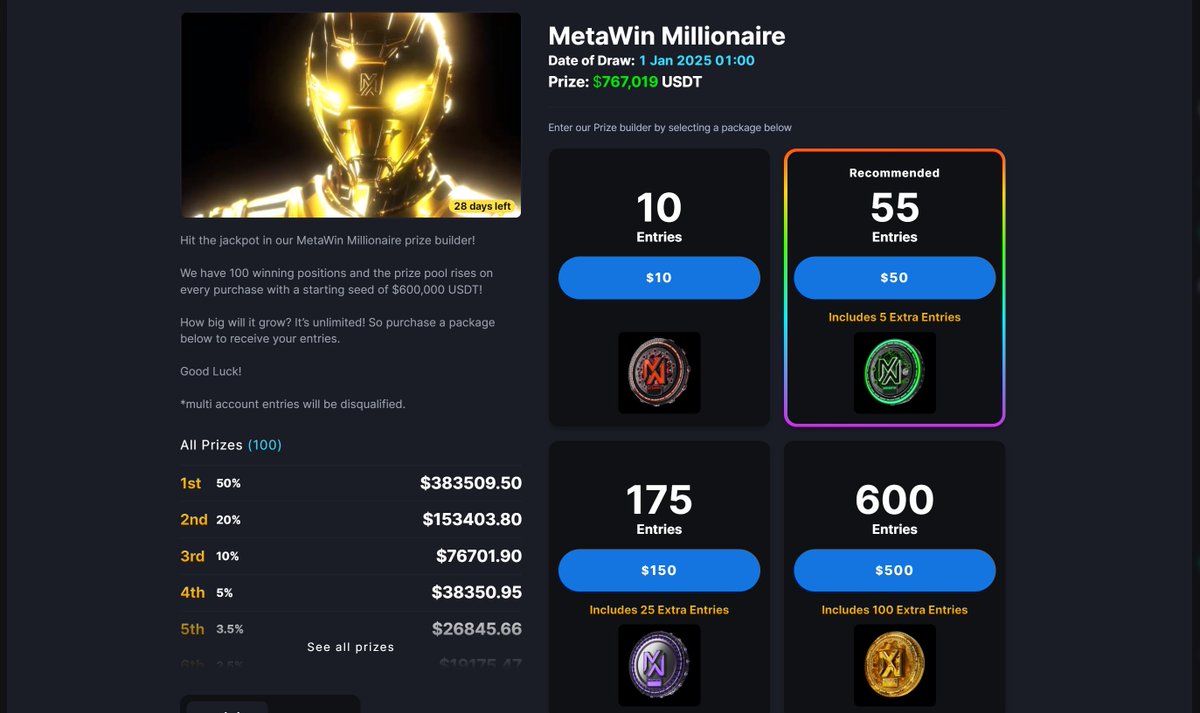 谁不喜欢分钱呢？！

朋友们，100万U的机会就在眼前！

📣  @Meta_Winners  正在送福利，简单到令人难以置信：

✅ 零手续费，完全免费！
✅ 操作超简单，人人都能参与！
✅ 奖励丰厚，100个赢家，中奖率高！

👇点击链接加入：
👉 https://t.co/ipQ2SP2HZc
随手参与，轻松薅奖池，躺着赚钱！
🍀 别让好运溜走，一起冲大奖吧！
👉 快转发，叫上朋友，一起拿大奖！
