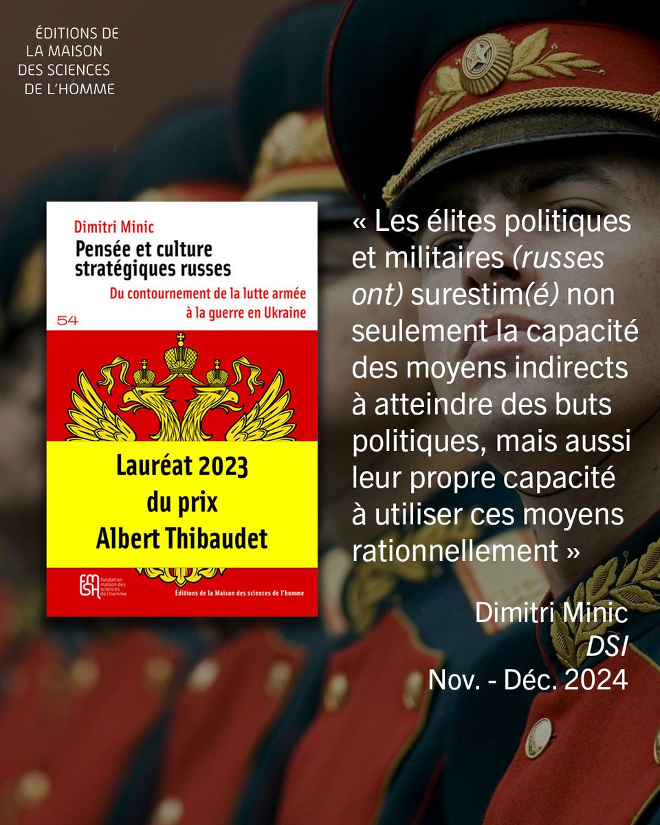 Éditions de la MSH (@editionsmsh) on Twitter photo 📣ON EN PARLE !
🪖<a href="/DimitriMinic/">Dimitri Algret Minic (Dr.)</a> a participé à un entretien passionnant en compagnie de <a href="/JosephHenrotin/">Joseph Henrotin</a> de <a href="/DSI_Magazine/">Défense & Sécurité Internationale</a> autour de son ouvrage.
📰L'entretien est à retrouver dans le n° de nov.-déc.
📘En savoir plus : urlr.me/ykg4Kq
#Russie #russieukraine #stratégie 📣ON EN PARLE !
🪖<a href="/DimitriMinic/">Dimitri Algret Minic (Dr.)</a> a participé à un entretien passionnant en compagnie de <a href="/JosephHenrotin/">Joseph Henrotin</a> de <a href="/DSI_Magazine/">Défense & Sécurité Internationale</a> autour de son ouvrage.
📰L'entretien est à retrouver dans le n° de nov.-déc.
📘En savoir plus : urlr.me/ykg4Kq
#Russie #russieukraine #stratégie