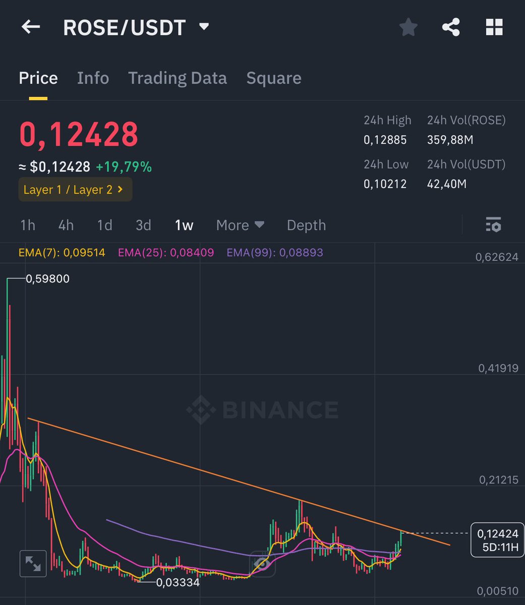 If you missed $ADA $XRP $HBAR $XRP $XLM, this time you definitely can't ignore $ROSE

Buy $ROSE around $0.12x and thank me later 👀

#JUSTHODLIT