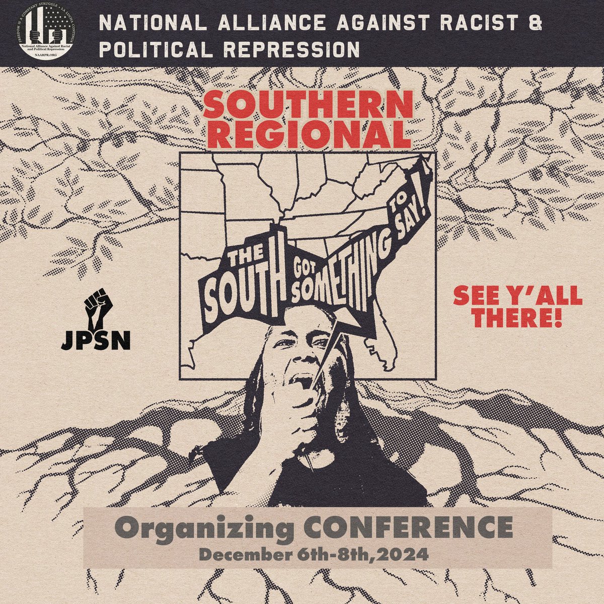 The inaugural Southern Regional Organizing Conference is just 4 days away! JPSN, alongside organizers from across the south, join to share the gains we've made in building the people's struggle; including Palestinians' struggle for national liberation from the hands of occupation