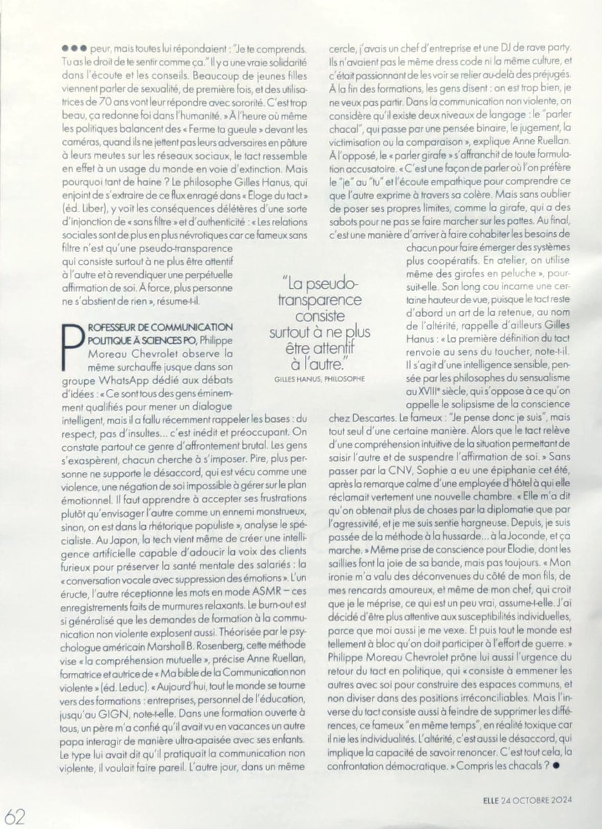 EditionsLiber's tweet photo. ❖ Gilles Hanus / ÉLOGE DU TACT : « Les relations sociales sont de plus en plus névrotiques car ce fameux sans filtre n'est qu'une pseudo-transparence qui consiste surtout à ne plus être attentif à l'autre et à revendiquer une perpétuelle affirmation de soi. » @ELLEfrance https://t.co/A9YTOCO5vx