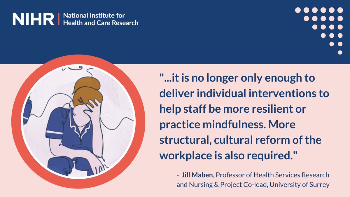 Researchers investigated the causes of stress &amp; anxiety among #nurses, #midwives &amp; #paramedics.

They recommend shifting from individual interventions only, such as mindfulness or resilience training, to include a focus on system-level changes.

➡️  evidence.nihr.ac.uk/alert/system-l…