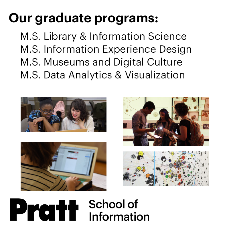 Pratt iSchool tweet media