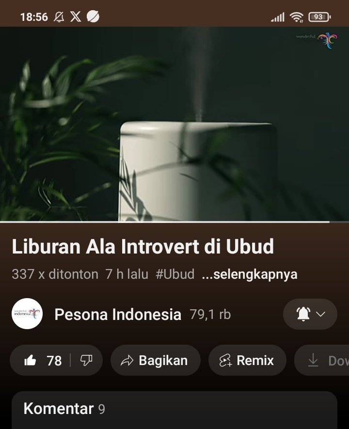 andi_angler57's tweet image. Selamat malam @pesonaindonesia 🙌🏻
Jumlahnya ada 6 tag lokasi pada video tersebut, 
📌 Tegal lalang Rice Terraces

📌 Campuhan Ride Walk

📌 Pura Taman Kemuda Saraswati 

📌 Siadja Gallery

📌 Nasi Tekor Bali

📌 The Yogis Garden Bali
#KuisTwitter
