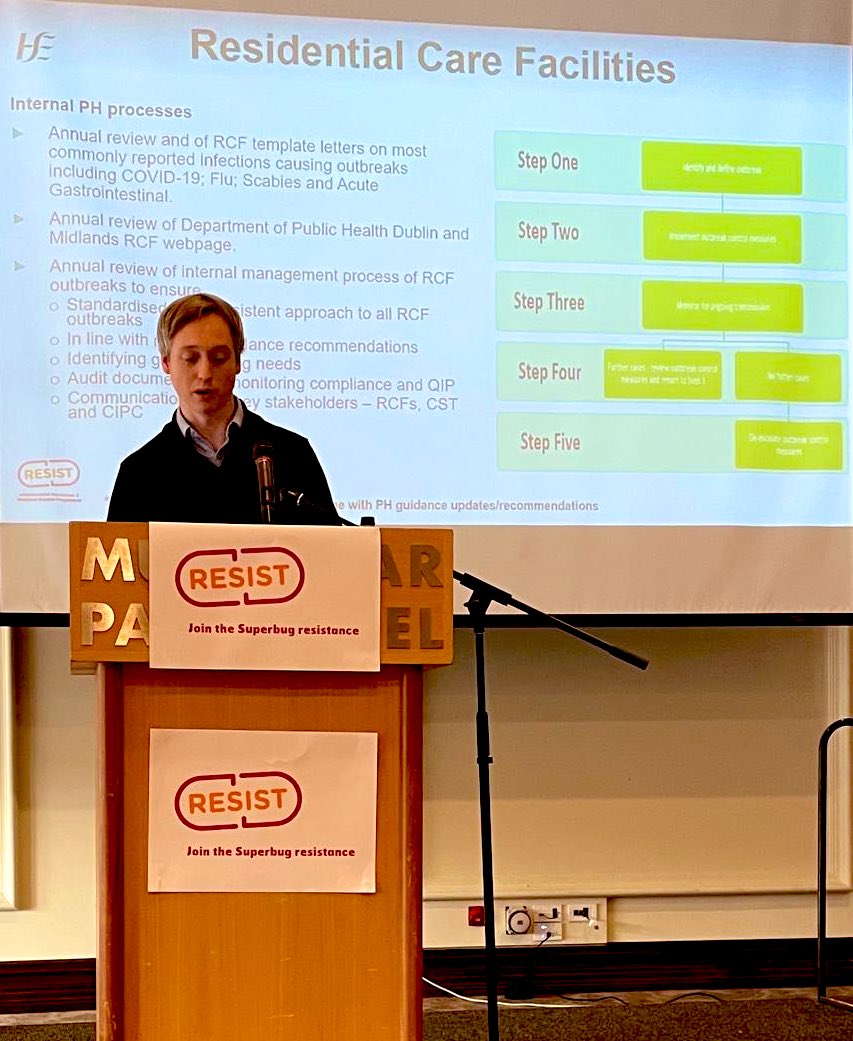 Barbara Slevin (@babsslevin) on Twitter photo Dr.Des Hickey discussing challenges of outbreak management in vulnerable populations & the now shifting landscape in Ireland adding to this complexity especially with infectious diseases such as Measles & chickenpox etc.
#AMRICKeepIPCWorking
<a href="/HSEDubMidlands/">HSE Dublin and Midlands</a> <a href="/PublicHealthDM/">Department of Public Health-HSE Dublin & Midlands</a> Dr.Des Hickey discussing challenges of outbreak management in vulnerable populations & the now shifting landscape in Ireland adding to this complexity especially with infectious diseases such as Measles & chickenpox etc.
#AMRICKeepIPCWorking
<a href="/HSEDubMidlands/">HSE Dublin and Midlands</a> <a href="/PublicHealthDM/">Department of Public Health-HSE Dublin & Midlands</a>