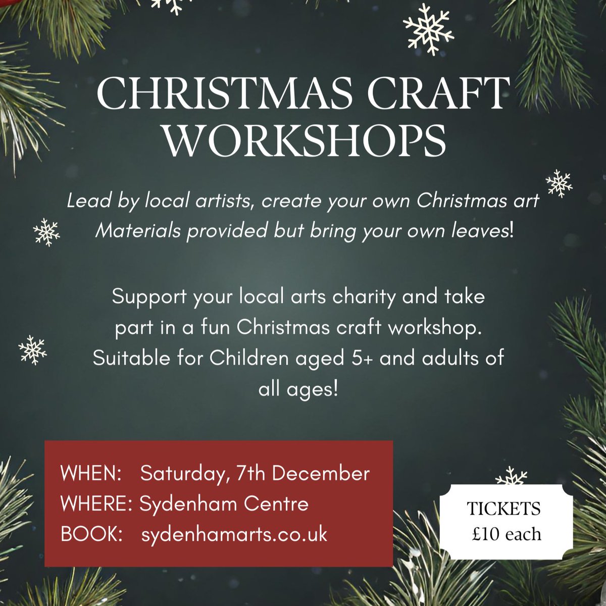 Join us this Saturday for a fun day of making beautiful Christmas lanterns to light up your home this holiday season! 🌟 
We’d love for you to bring your little ones along, tickets for kids under 10 are only £6.13. 

Grab your tickets here: bit.ly/3ZxNzAC