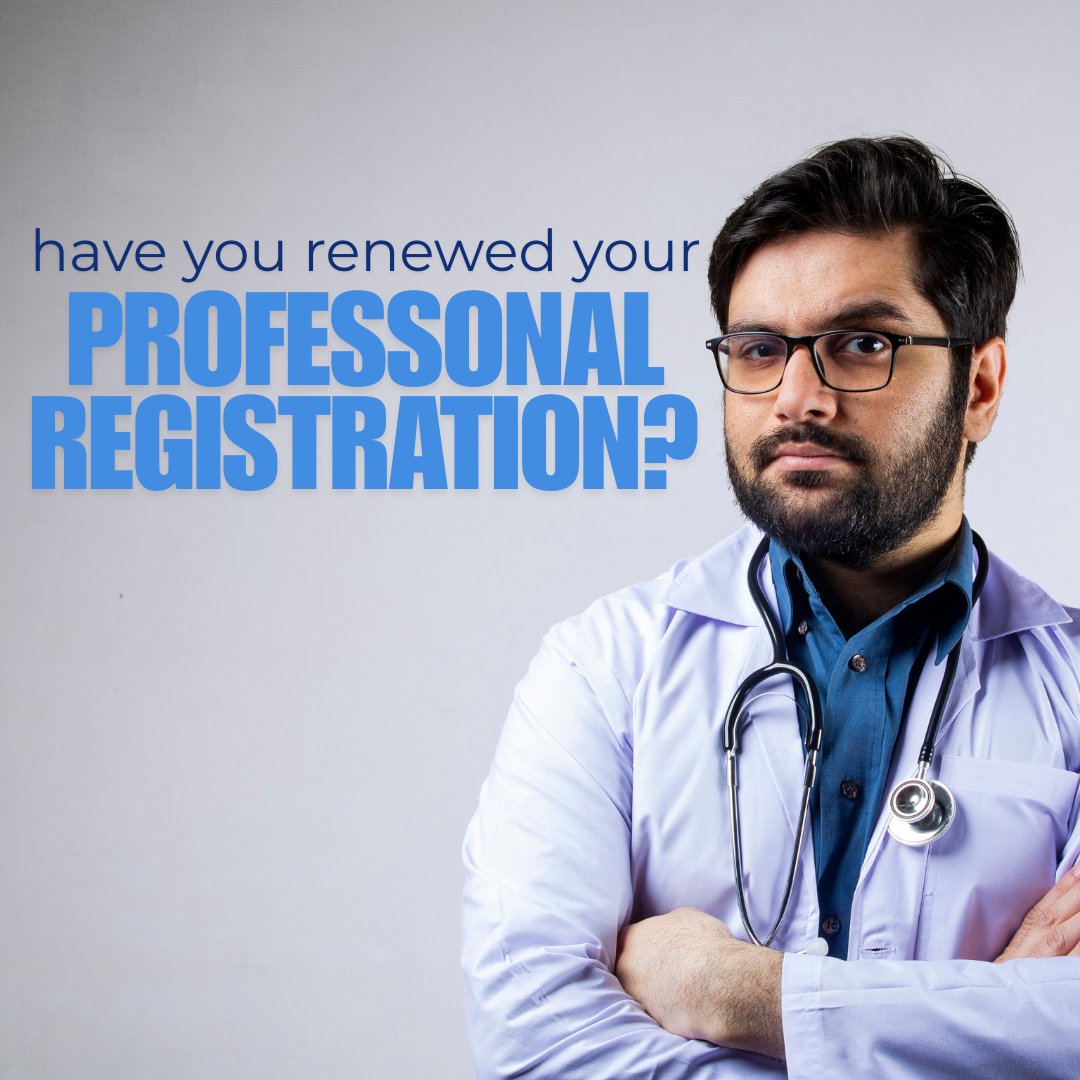 AskWorkforce's tweet image. 🚨 Reminder to all staff: Please be sure to renew your professional registrations before they expire! Failing to do so could mean you're unable to practice. Don’t wait until the last minute—check your status today and ensure you’re registered!