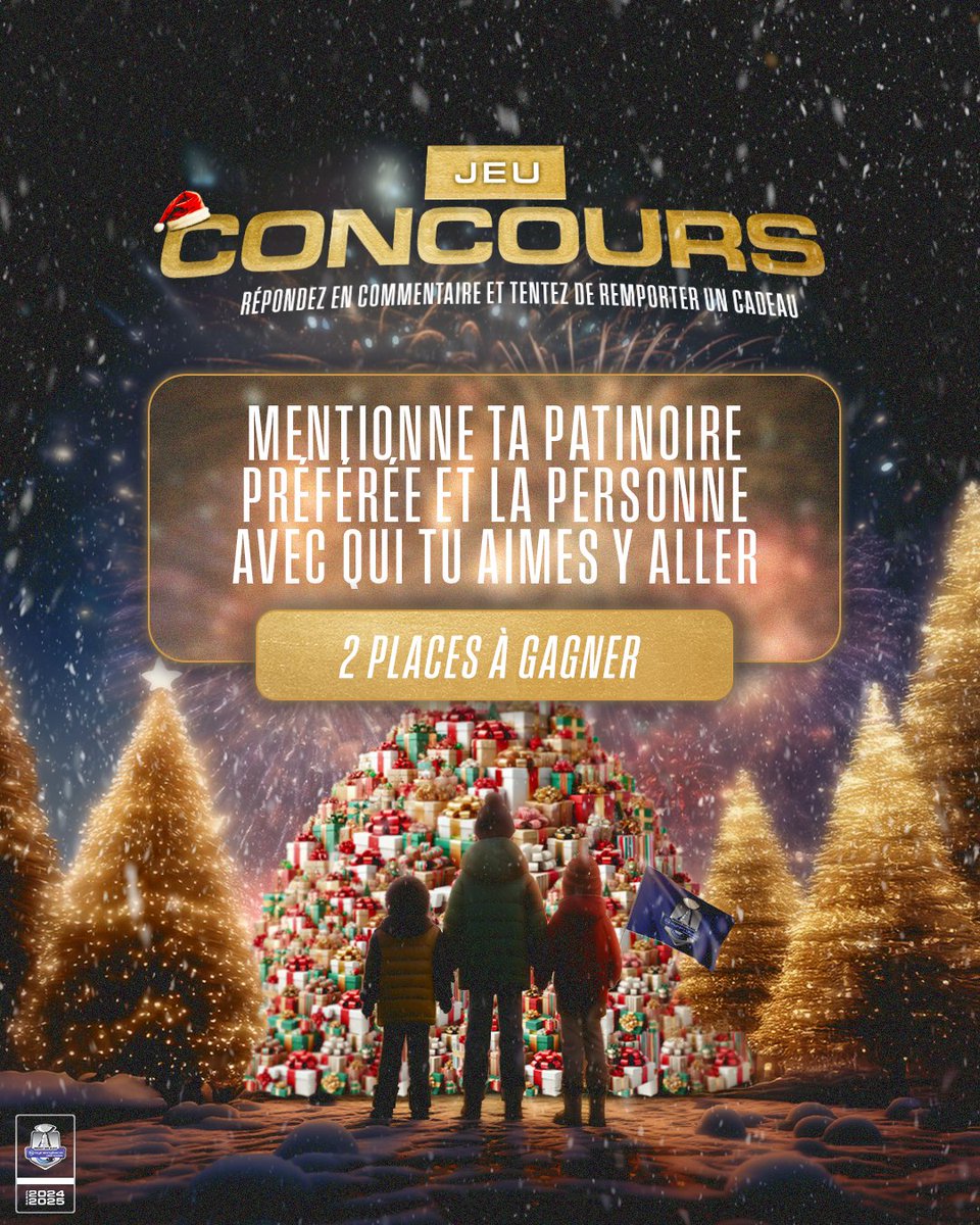 🎁 𝐉𝐄𝐔-𝐂𝐎𝐍𝐂𝐎𝐔𝐑𝐒 🎁

Nous organisons un jeu-concours de Noël chaque mercredi de décembre 🎅

Premier cadeau : 2 places à gagner pour voir ton équipe préférée 🎟️

Tirage au sort parmi les réponses le mardi 10 décembre 🍀 #SLMHockey
