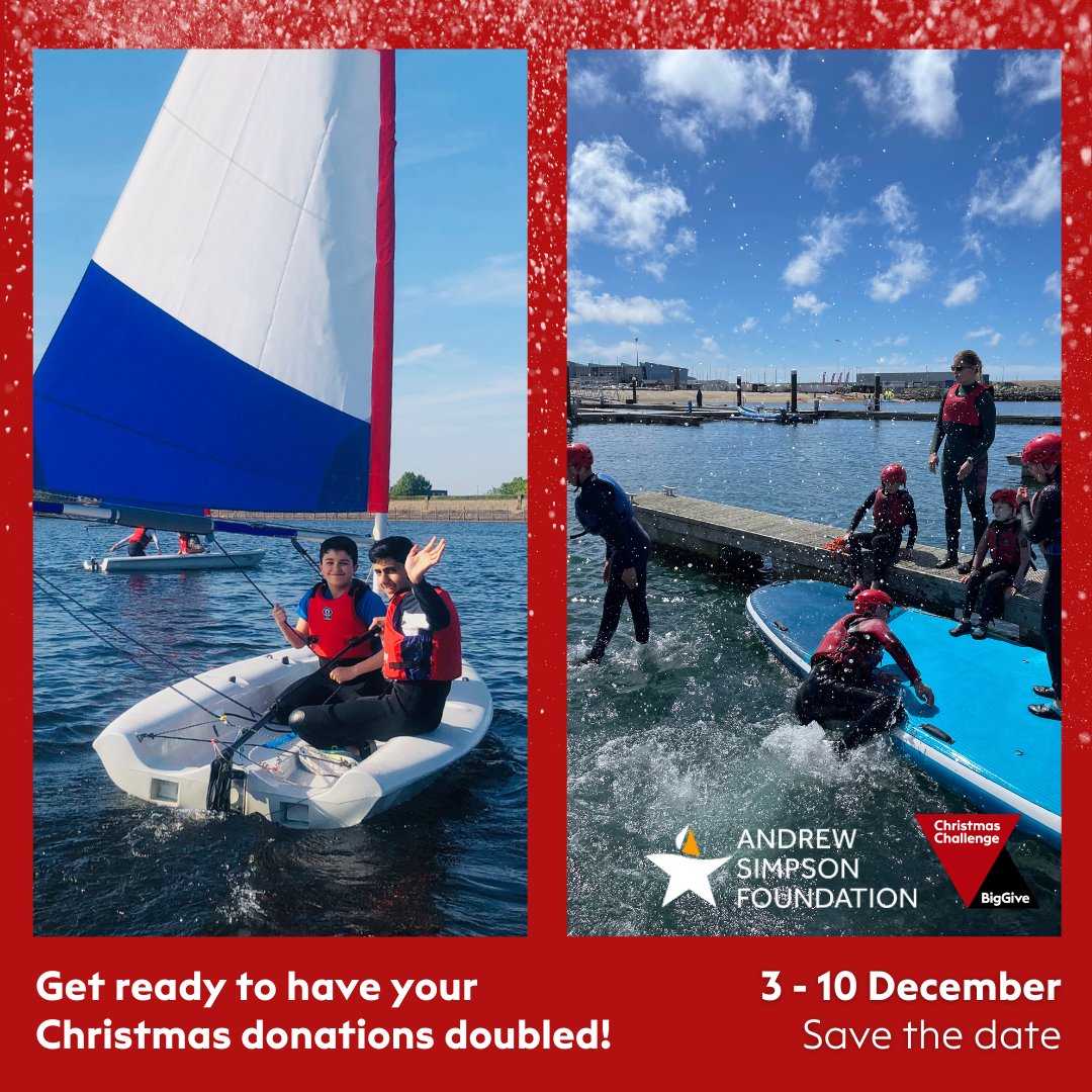 🎊 The Big Give Christmas Challenge is officially open 🎊

This year we are aiming to raise £20,000 to continue transforming lives through sailing ⛵

To have your Christmas donations doubled, head to the link below 🙌

donate.biggive.org/campaign/a0569…