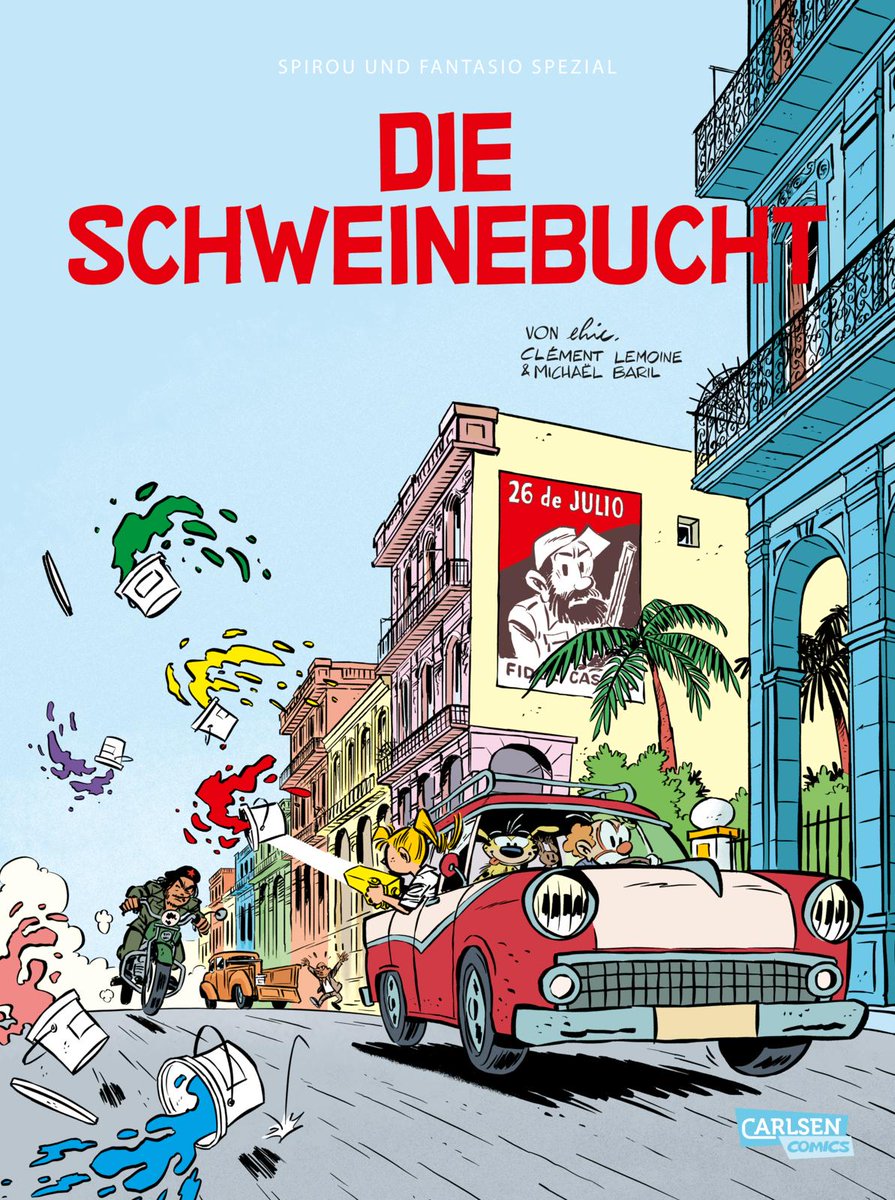 Comicleser's tweet image. Abenteuer in Kuba: &quot;Spirou und Fantasio Spezial, Band 43: Die Schweinebucht&quot; von Clément Lemoine, Elric Dufau &amp;amp; Michael Baril; im @carlsen_verlag; Rezi: comicleser.de/?p=13130
#spirou #FidelCastro #CheGuevara #spirouundfantasio @EditionsDupuis