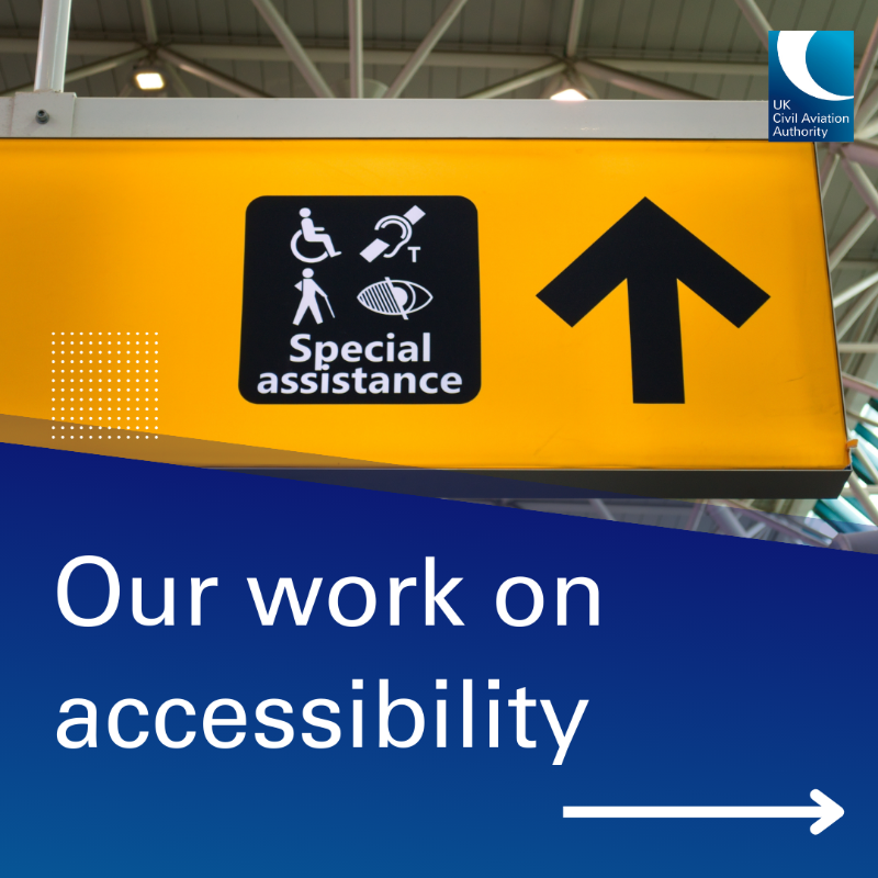 UK_CAA's tweet photo. Today is International Day of Persons with Disabilities. 

We strongly believe that everyone should have access to air travel, and our ongoing #AccessToAir campaign looks to build confidence among passengers.

#IDPD