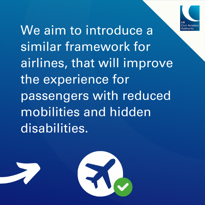 UK_CAA's tweet photo. Today is International Day of Persons with Disabilities. 

We strongly believe that everyone should have access to air travel, and our ongoing #AccessToAir campaign looks to build confidence among passengers.

#IDPD