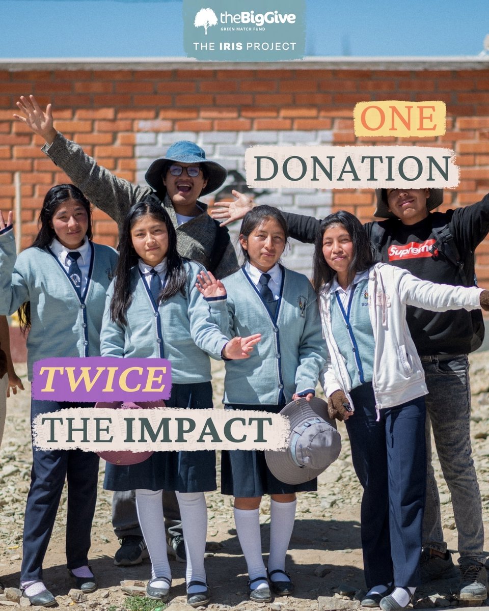 Through The Big Give’s #ChristmasChallenge, until December 10th, every £1 donated to The Iris Project will be doubled! Your generosity can help us reach our £50,000 target–doubling to £100,000 with match funding.

DONATE 👉 bit.ly/IP24_BigGive

#Youth #Climate #Philanthropy