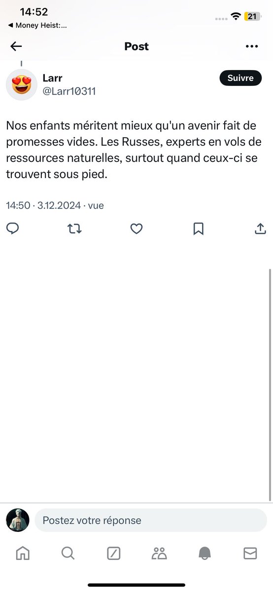 noir_fierss's tweet image. Système de propagande français, ils ont créé beaucoup de comptes pour véhiculer des messages anti #Russie et c'est une preuve supplémentaire qu'ils feront tout pour salir les Russes 
Vous êtes vaincus 🤣🤣 L'Afrique se réveille et vous avez perdu toute légitimité
#Partager