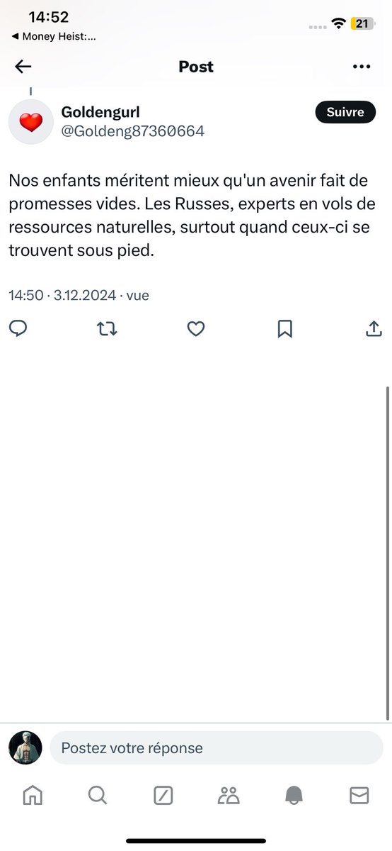 noir_fierss's tweet image. Système de propagande français, ils ont créé beaucoup de comptes pour véhiculer des messages anti #Russie et c'est une preuve supplémentaire qu'ils feront tout pour salir les Russes 
Vous êtes vaincus 🤣🤣 L'Afrique se réveille et vous avez perdu toute légitimité
#Partager