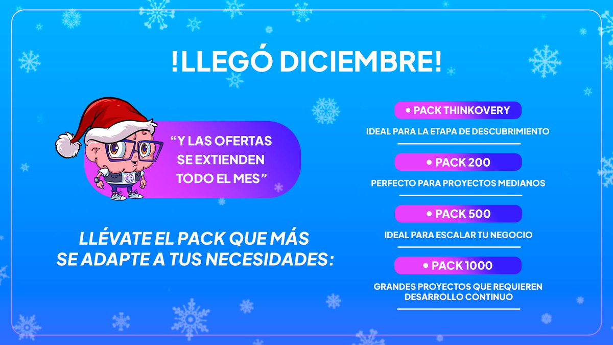 🎄 ¡La navidad llega a Think &amp; Dev! 🎅

Y como regalo, Brainy se puso en modo navideño y trae buenas noticias: Extendemos nuestro Black Friday durante todo diciembre 🎁✨