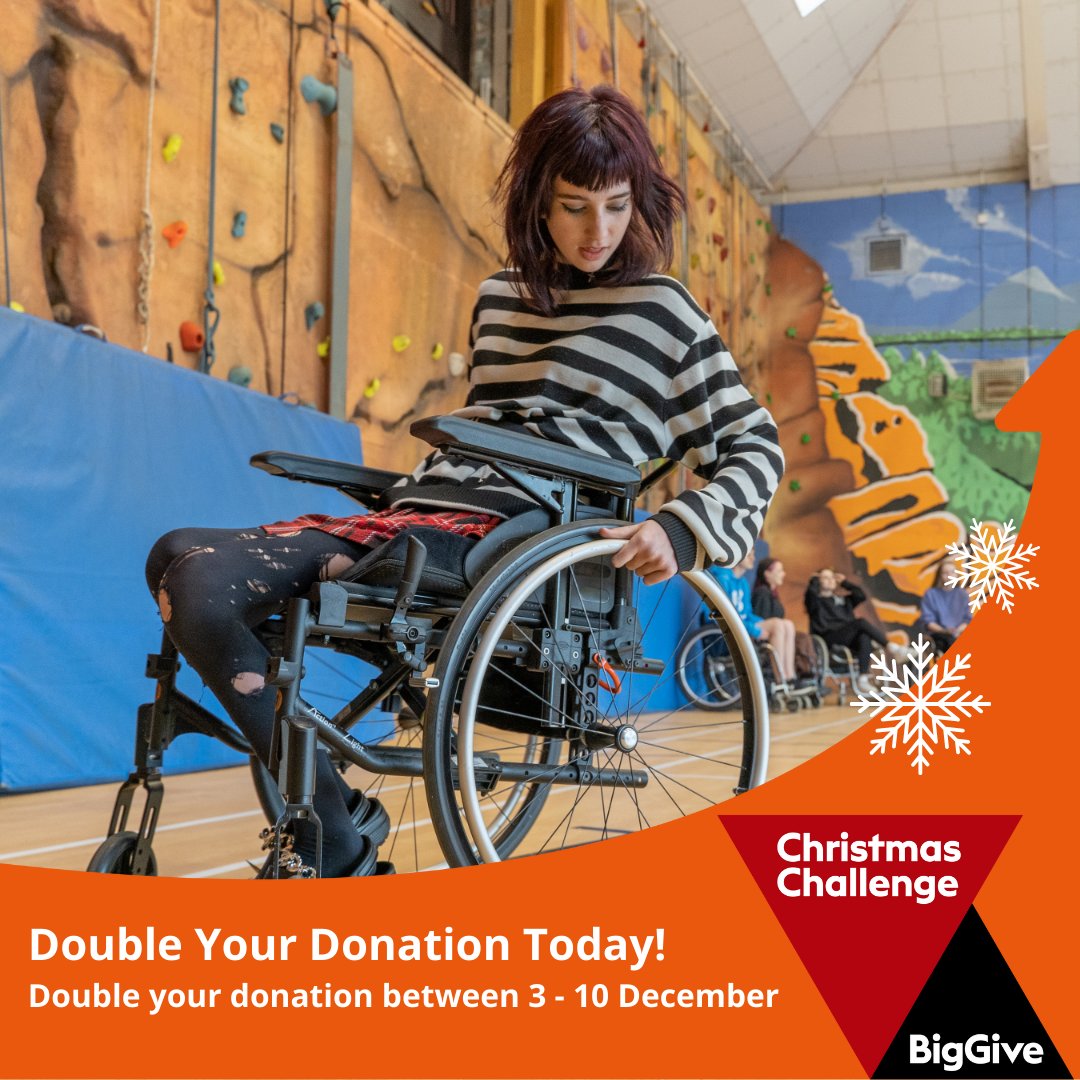 💥 Double your impact! The Big Give is LIVE!

Donate to <a href="/backuptrust/">Back Up</a> by Dec 10 (12 PM) &amp; your gift will be matched! Every £1 = £2, helping us hit £50,000 to support people with spinal cord injuries.

👉 ow.ly/NOv550UjPbT
#BackUpBigGive #ChristmasChallenge