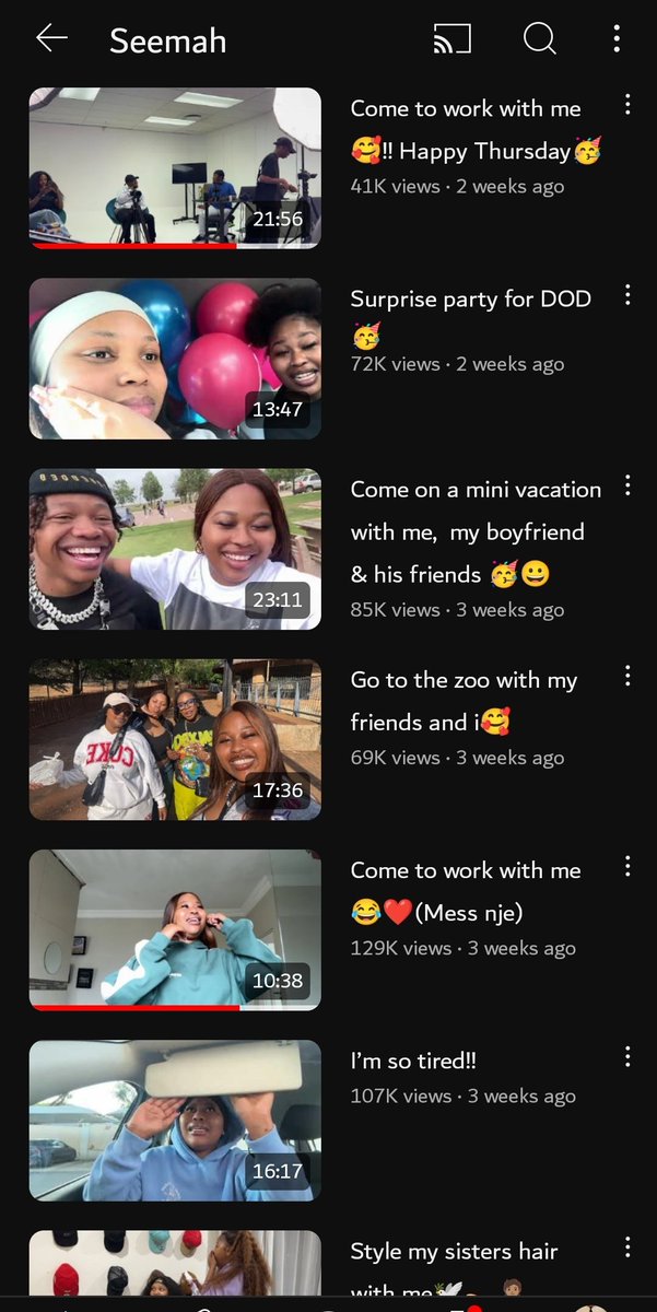 mind20031030's tweet photo. Shoutout to Seemah for staying consistent lately! 🎥🔥 #YouTubeSA #Consistency" https://t.co/hAbYBe4uaQ