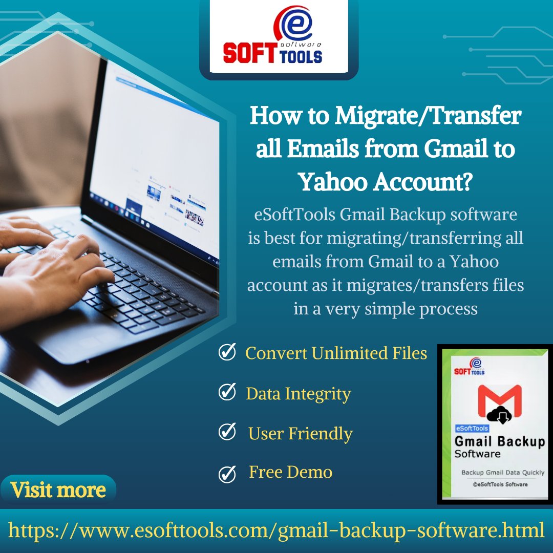 esofttools's tweet image. How to Migrate/Transfer all Emails from Gmail to Yahoo Account?

The best software to migrate/transfer all emails from Gmail to a Yahoo account is eSoftTools Gmail Backup software.

Visit more:- sites.google.com/view/migrate-a…

#gmailemailbackupsoftware #takegmailemailbackup