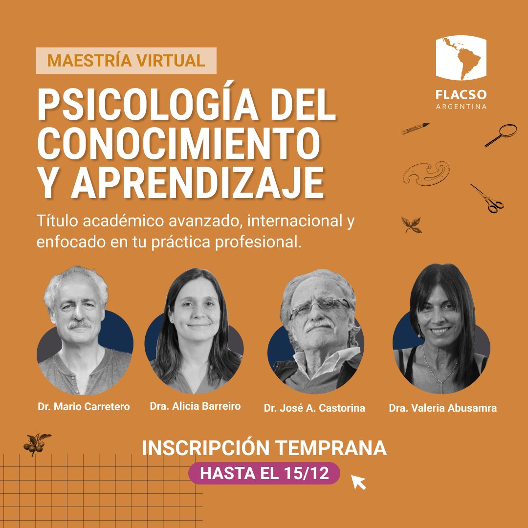 🌎 Formate con los mejores en educación y aprendizaje con nuestra Maestría internacional. 🎓 Herramientas avanzadas para transformar el campo educativo.

🎁 Inscribite antes del 15/12 y obtené beneficios exclusivos.
✍️ aprendizaje.flacso.org.ar/maestria-virtu…

<a href="/FLACSOARGENTINA/">FLACSO Argentina</a> <a href="/VAbusamra/">Valeria Abusamra</a>