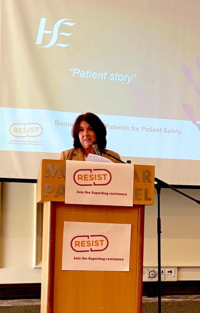 Barbara Slevin (@babsslevin) on Twitter photo It is always important to ground our #AMRIC events by listening to Bernie O’Reilly’s story of the loss of her husband Tony from #SEPIS. Remember to say those words-“could this be sepsis”<a href="/Dr_D_Mullins/">Deirdre Mullins</a> <a href="/AngieOBrien10/">Angie O'Brien</a>
<a href="/PFPS_Ireland/">PatientsForPatientSafetyIreland</a> <a href="/HSEDubMidlands/">HSE Dublin and Midlands</a> @HSElive
#keepantibioticsworking It is always important to ground our #AMRIC events by listening to Bernie O’Reilly’s story of the loss of her husband Tony from #SEPIS. Remember to say those words-“could this be sepsis”<a href="/Dr_D_Mullins/">Deirdre Mullins</a> <a href="/AngieOBrien10/">Angie O'Brien</a>
<a href="/PFPS_Ireland/">PatientsForPatientSafetyIreland</a> <a href="/HSEDubMidlands/">HSE Dublin and Midlands</a> @HSElive
#keepantibioticsworking