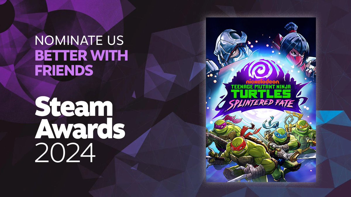 superevilmegaco's tweet photo. Cowabunga! 

Nominate Teenage Mutant Ninja Turtles: Splintered Fate in The Steam Awards. Enjoyed saving the day together? Choose the Better with Friends Award 😁

🤝 https://t.co/6Cly6FkINZ https://t.co/35KWvcOeyP