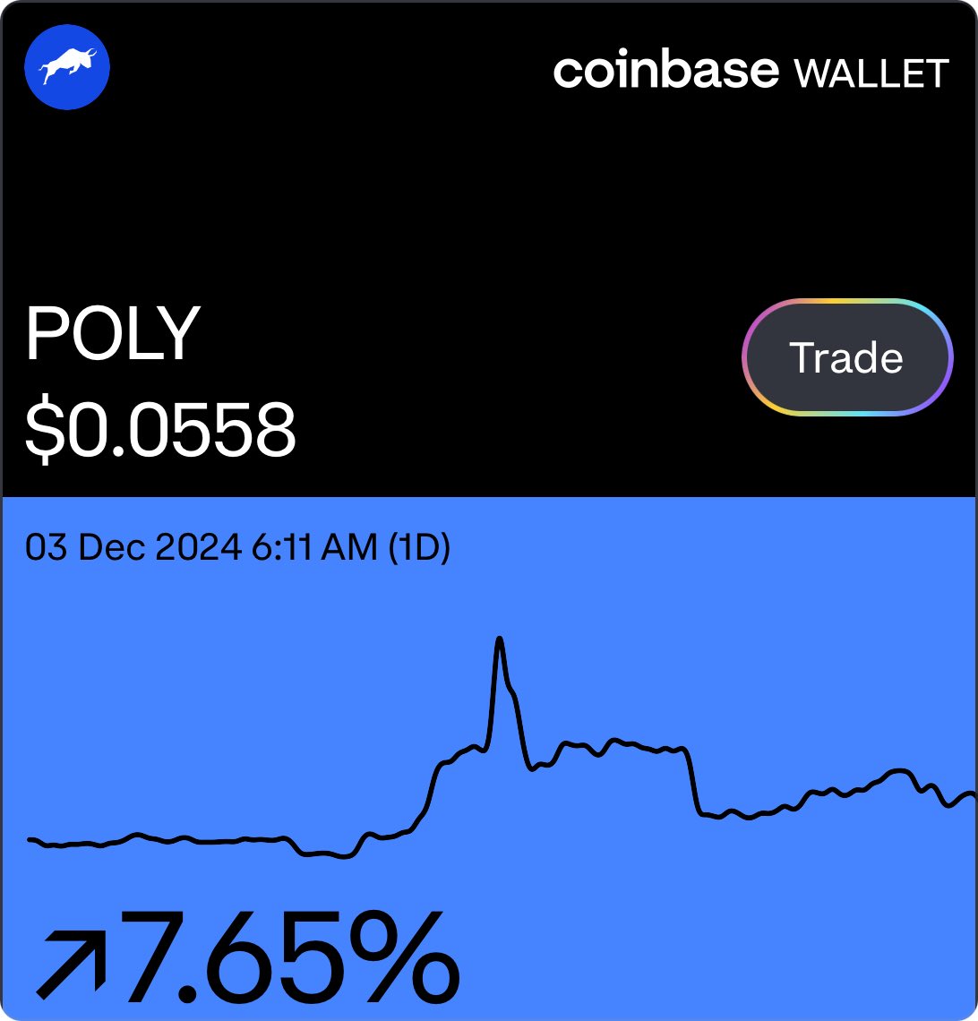 Opportunity. Check out Polymath on Coinbase Wallet! Use my link to join in on the fun and trade with live price charts. wallet.coinbase.com/links/WYIvJY7a…