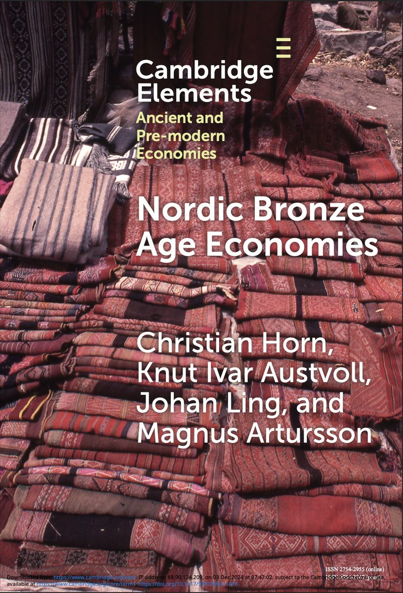 Our book on the Nordic Bronze Age is finally out! It is open access here: doi.org/10.1017/978100…