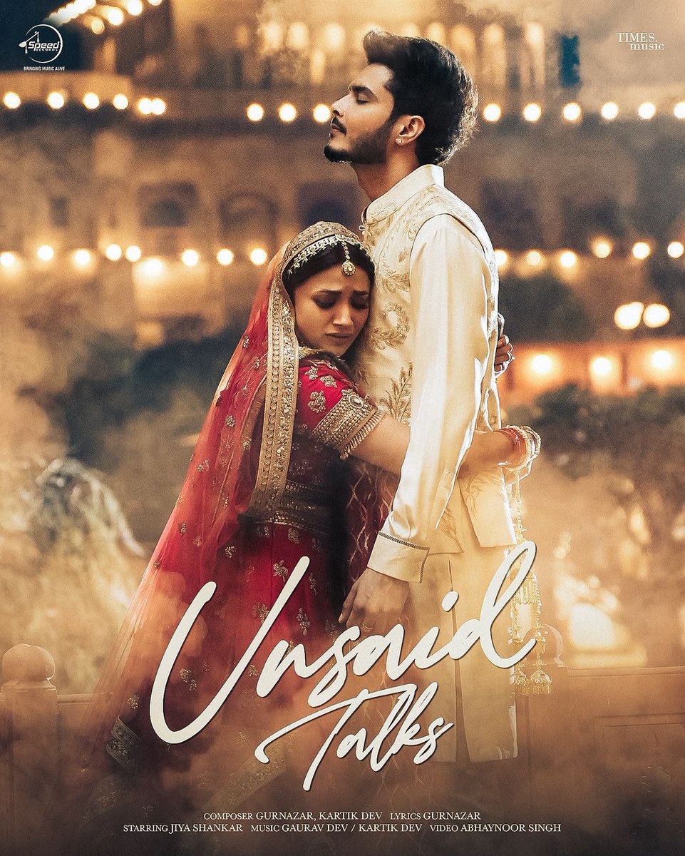 Rotibeti1109's tweet photo. Bbott2 fame &amp; Ved movie actress #JiyaShankar &amp; #Gurnazar new music video poster is out their fan can stream the mv on 6th of this month.

How do rate jiya's bridal look 👇 

#BigBoss18 #Abhiya #Jiyakijanta https://t.co/XxDDSVfZBB
