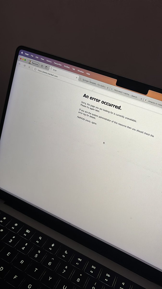 abhishekkandel3's tweet image. Is @overleaf down right now ?

#overleaf 
#research