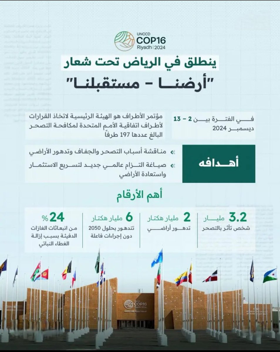 QahtaniMunirah's tweet photo. #COP16Riyadh #riyadh “With pride in my homeland, Saudi Arabia, leading the fight against desertification and championing sustainability as we host COP16. Together, we pave the way for a greener future!” https://t.co/RFabyXiAD1