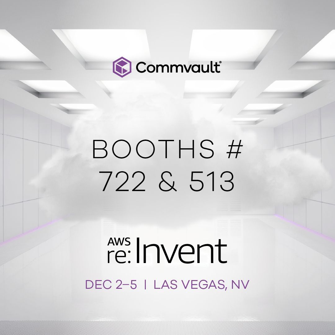 aldershotchris's tweet photo. Looking forward to hearing more about @Commvault #ClumioBacktrack this week among their #AWSReInvent announcements.
If you are attending find out more at AWS re:Invent booths #722 and #513
#continuousbusiness #cloudroom #cleanroom #cyberresilience https://t.co/iOh0KoV1Rc