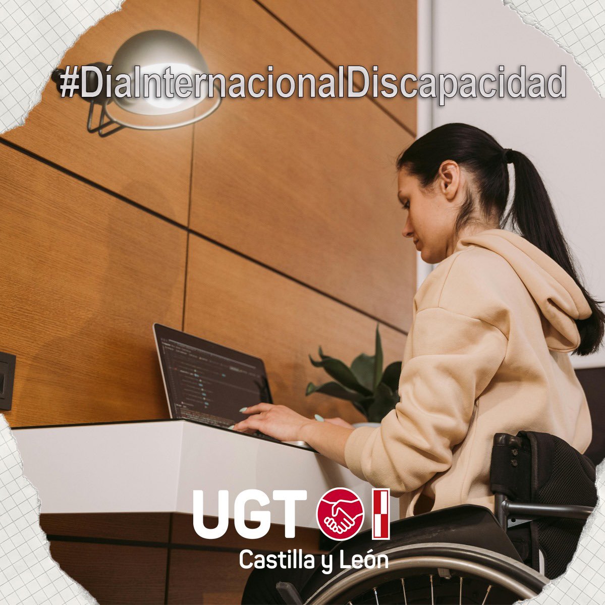 UGTCyL's tweet photo. ♿️Necesitamos garantizar la accesibilidad universal para avanzar en la igualdad real y efectiva de las personas con discapacidad.

👉🏻Es preciso apostar por entornos plenamente accesibles para conseguir la inclusión laboral de todas las personas #DiaInternacionalDiscapacidad https://t.co/bZoJaoyySp
