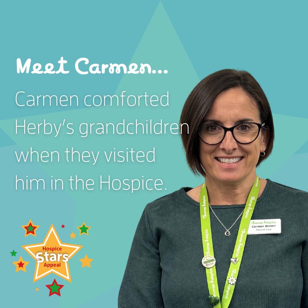 Thanks to the generosity of our supporters, we were able to care for Herby and his family at the end of his life. Herby’s wife Kirsty said “The staff at Thames hospice I cannot fault. They were truly Herby’s stars.”
Donate to support our Hospice stars 👉  bit.ly/491B6bl
