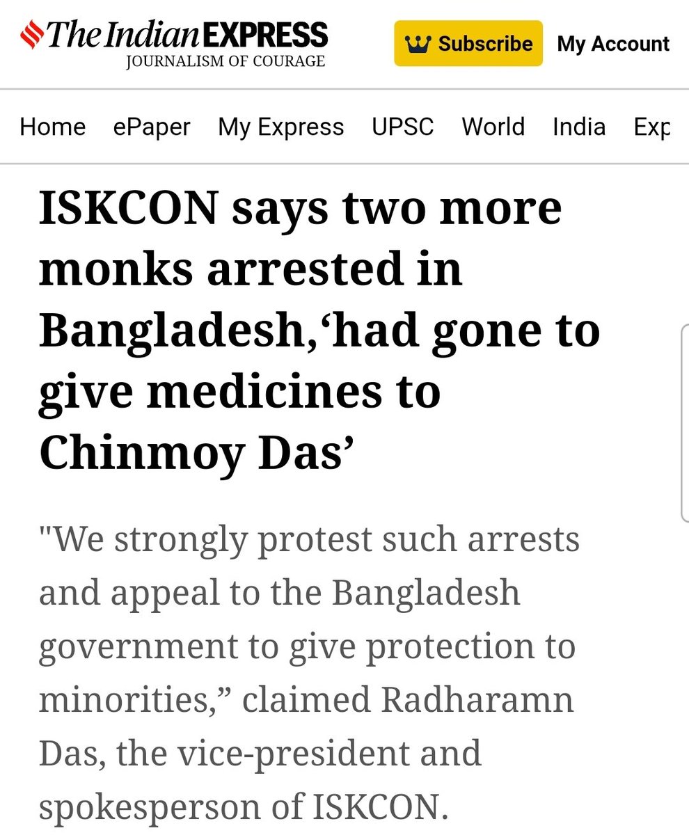 bdwatch2024's tweet photo. Why didn't any lawyer turn up to represent #ChinmoyKrishnaDas in #Chattogram today? Because of the climate of intimidation and fear the Interim Govt, #BNP, and #JamaatEIslami have deliberately created among the lawyers, esp. #Hindu ones. Here's what has happened so far:

Chinmoy's bail hearing was not held today (Dec 3), as scheduled earlier, as no defence lawyers were present in court at 11 am. The next hearing has been set for a month later on January 2 by Chattogram Metropolitan Sessions Judge Mohammad Saiful Islam.

Why wasn't Chinmoy Das legally represented today? First, 70 lawyers, mostly belonging to the #Hindu community, have been falsely implicated in a violence case surrounding the events of Nov 26 and they are now in hiding. 

News🔽

https://t.co/xm58RCwc8h  

Secondly, Chinmoy's lawyers have been physically attacked too. Advocate Regan Acharjee was violently attacked, allegedly by #Jamaat-aligned lawyers of CTG Sessions Court on Nov 26. As @hrcbm reports, shockingly, he has even been obstructed from accessing proper medical treatment at recognized hospitals, and his whereabouts remain unknown.

See: https://t.co/G4EkDRnjcY

#HRCBM further reports that Advocate Ramen Roy, a respected High Court practitioner, was brutally attacked with machetes during a peaceful protest at #Shahbagh, #Dhaka, against the unfair arrest of Chinmoy. Allegedly, this attack was carried out by cadres of BNP and Islamists. Adv. Roy sustained severe injuries, including the loss of part of his skull, and remains in the ICU fighting for his life.

See: https://t.co/fpZRDVVhh2

Thirdly, as if the attacks and false cases were not sign enough to stay clear, #BNP-#Jamaat aligned lawyers today openly threatened anyone against representing Chinmoy in court. They are clearly warning that any lawyer who dares to file even an affidavit for Chinmoy would be subjected to "mob beating" in Chattogram Court premises (watch video). 

Even two assistants who went to jail to give Chinmoy his medicines and religiously prepared food have been arrested. News🔽

https://t.co/XP0DudRKly

This makes the very motivation of the Interim Govt to go after a monk that much clearer. The merits of the #sedition charge were dubious to begin with. But these balatant and violent means of keeping an accused unrepresented legally is further proof that the intention is to make Chinmoy unavailable and unfree as long as possible. 

Chinmoy is paying the price for speaking out against minority repression in Bangladesh under Dr. #Yunus' Regime. 

He should be: 

1. Released on bail immediately; 
2. Allowed proper access to legal representation;
3. Allowed visitation rights;
4. Allowed an impartial and fair trial. 

The world must keep the pressure up on the Interim Govt to abide by Bangladesh's constitutional and international human rights obligations. 

...............

#SaveBangladeshiHindus
#AllEyesOnBangladeshiHindus 
#BangladeshiHindus
#HindusUnderAttackInBangladesh 
#hindusarenotsafeinbangaladesh
@austhindu @avroneel80 @GBHAlliance @hindupost @HinduVoice_in @k36077 @SBHPage @CoHNAOfficial @HinduAmerican @INSIGHTUK2 @HinduAmerican @HFAFPAC @UtsavSanduja @CJBdingo25 @Chellaney @CoHNAOfficial