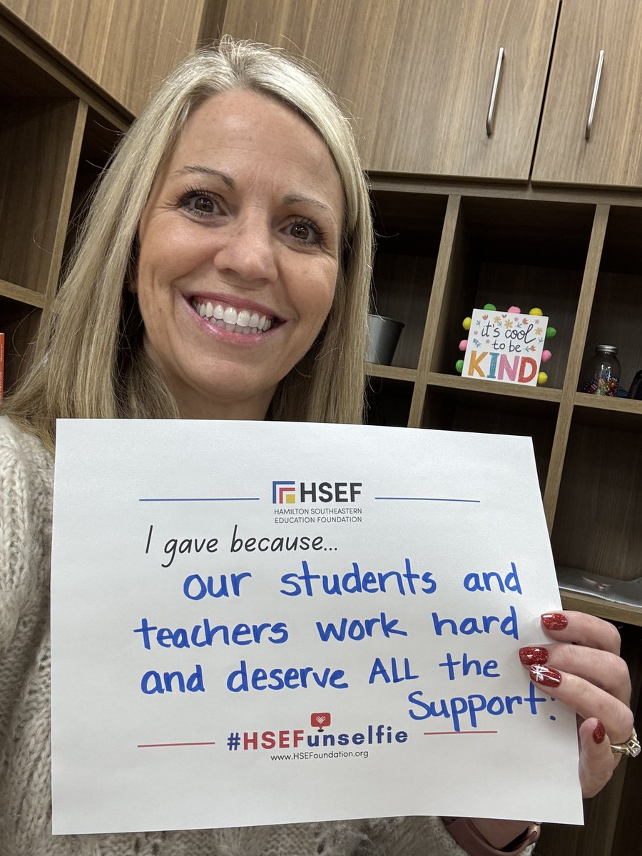I gave because our students and teachers work hard and deserve ALL the support!

#HSEFunselfie @HSEFoundation