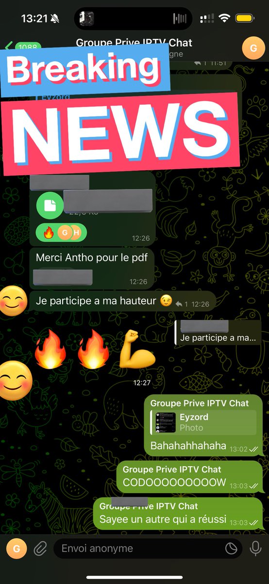 On restreint le cercle on restreint 🕺🏽

12 pages , n’importe qui peut le faire 😌. 

Après « pour le peuple.pdf » , IPTV TECH ULTIME viendra mettre fin au marché de l’IPTV. 

ce PDF vaut des millions d’€. Si j’ai 10K RT je le balance en public direct sinon je DM un par un