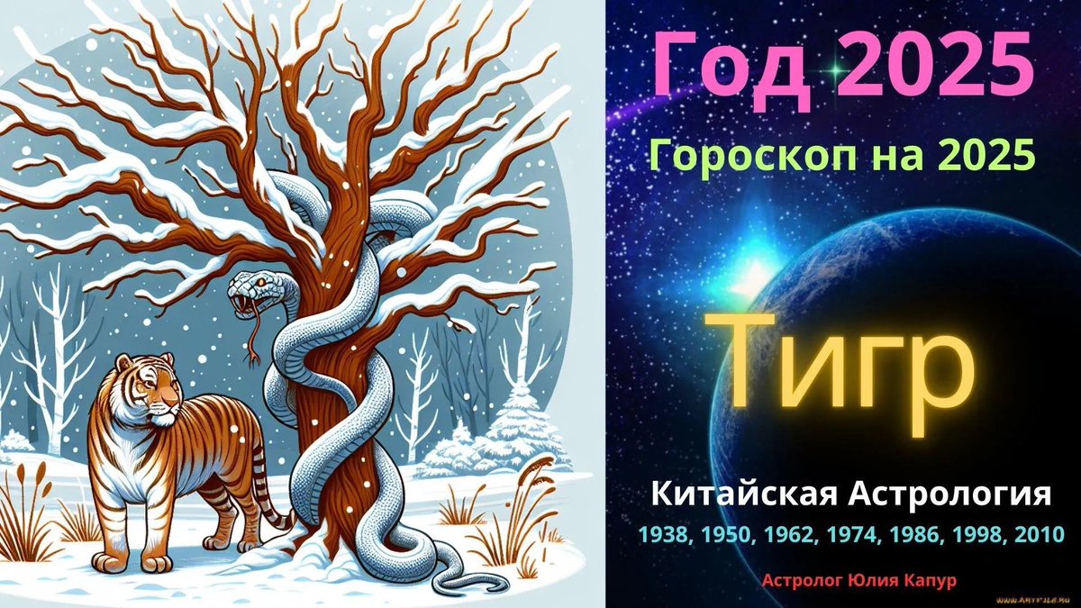 AstrologyYK's tweet photo. Тигр! Гороскоп на 2025 год! от Юлии Капур. Заходи на канал и смотри свой знак года - https://t.co/5Dby111j6u https://t.co/qc7RWKZ784