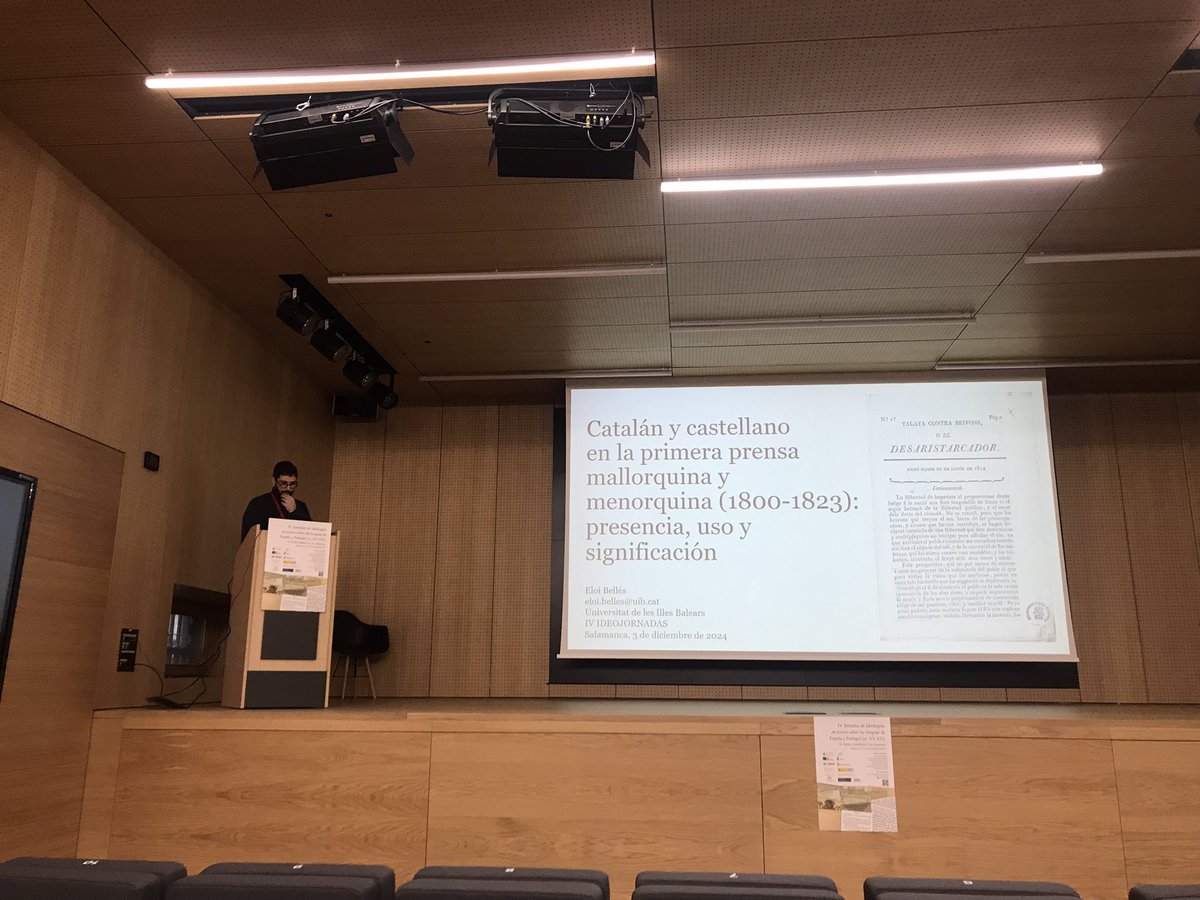 MJosé García Folgado (@mjgarciafolgado) on Twitter photo Segundo día de las IV #Ideojornadas en <a href="/usal/">Universidad de Salamanca</a>
Arrancamos con <a href="/eloibelles/">Eloi Bellés</a> que habla del papel del catalán en la #prensa a inicios del s. XIX Segundo día de las IV #Ideojornadas en <a href="/usal/">Universidad de Salamanca</a>
Arrancamos con <a href="/eloibelles/">Eloi Bellés</a> que habla del papel del catalán en la #prensa a inicios del s. XIX