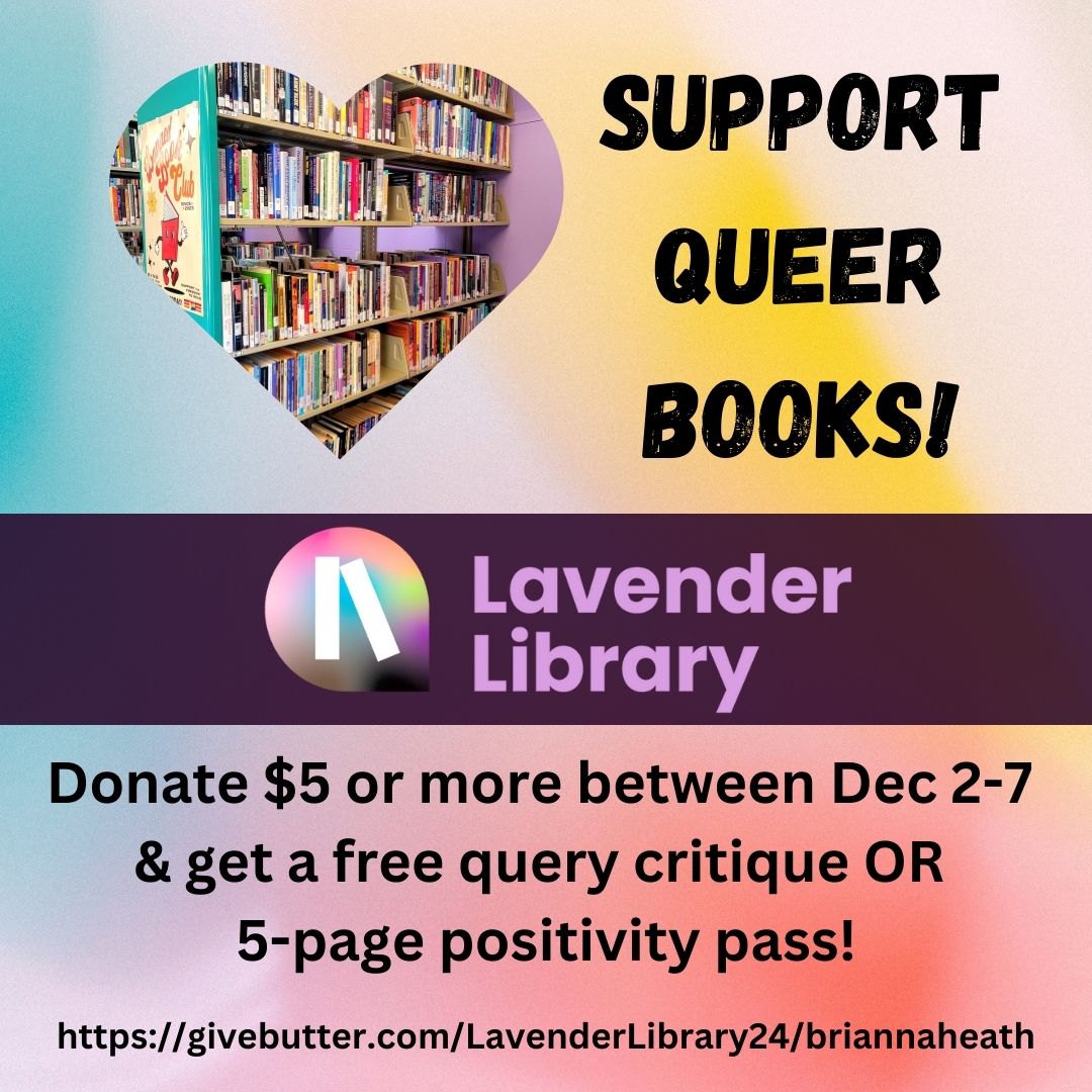 Updated w/ rewards for both the #AmQuerying crowd &amp; #AmDrafting or #AmRevising #writers... The Lavender Library is a volunteer-run queer library nonprofit. Donations help buy books &amp; run programs like Banned Book Club &amp; Queer Writers Salon! #GivingTuesday

givebutter.com/LavenderLibrar…