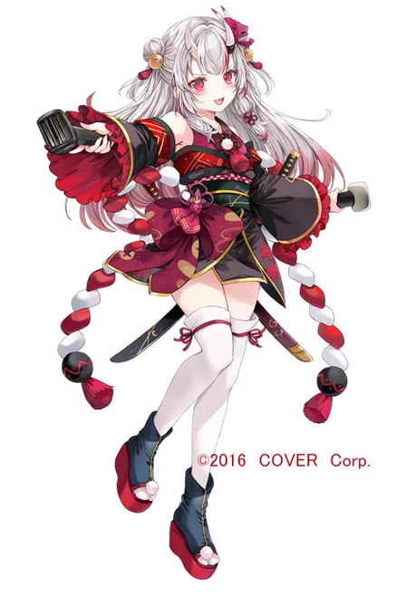 百鬼あやめ × everedge IZUMI PREMIUM #鬼ぞりシェーバー コラボイラストを担当させていただきました。 #ホロライブ 