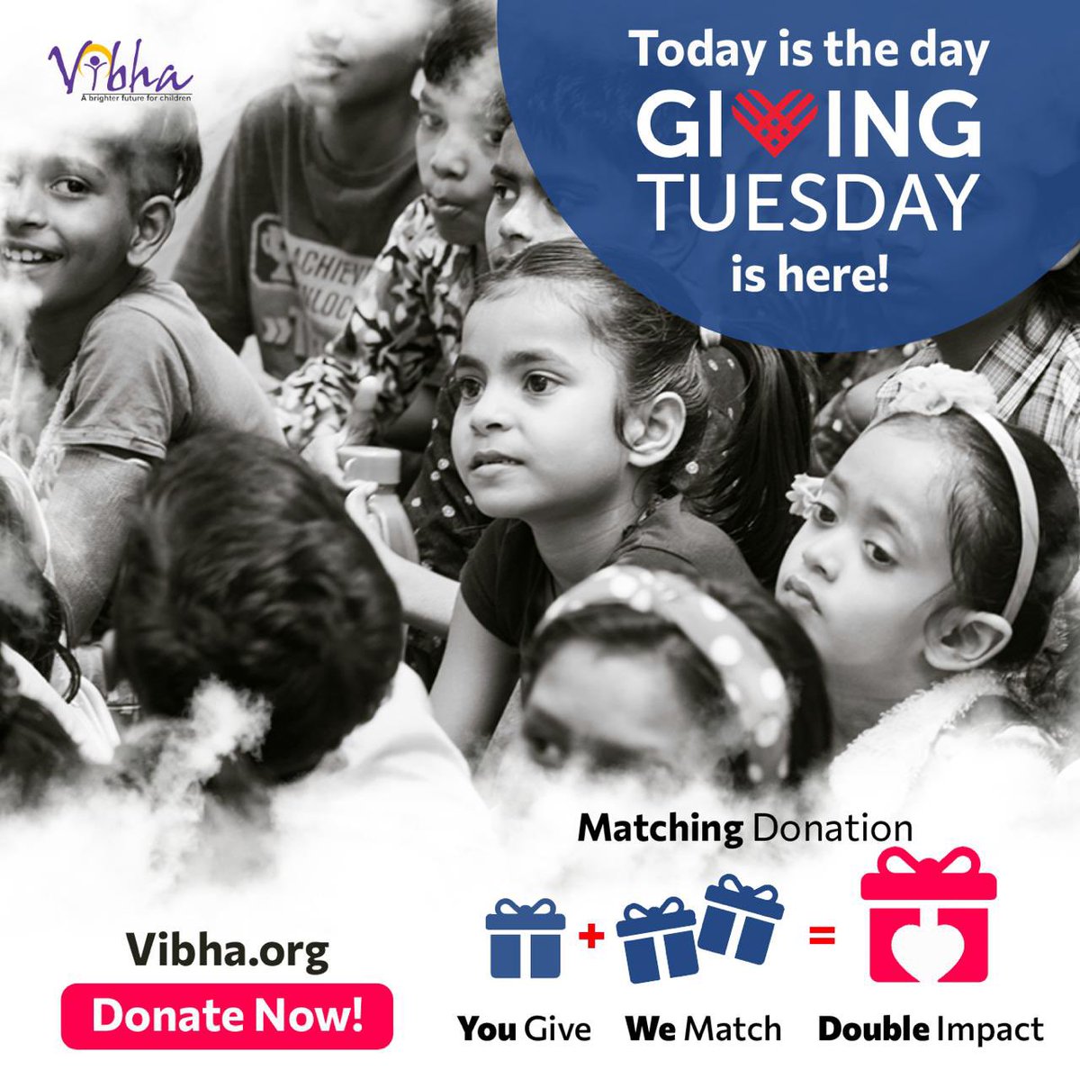 VibhaOfficial's tweet image. 🌟Giving Tuesday is here! Seize this last chance to make a difference with Vibha and brighten the lives of children.⏳ Time is running out! Every dollar you donate today will be matched—up to $25,000

Donate today! ➡️ campaigns.vibha.org/campaigns/yed2…

#GivingTuesday #PathwayToProgress