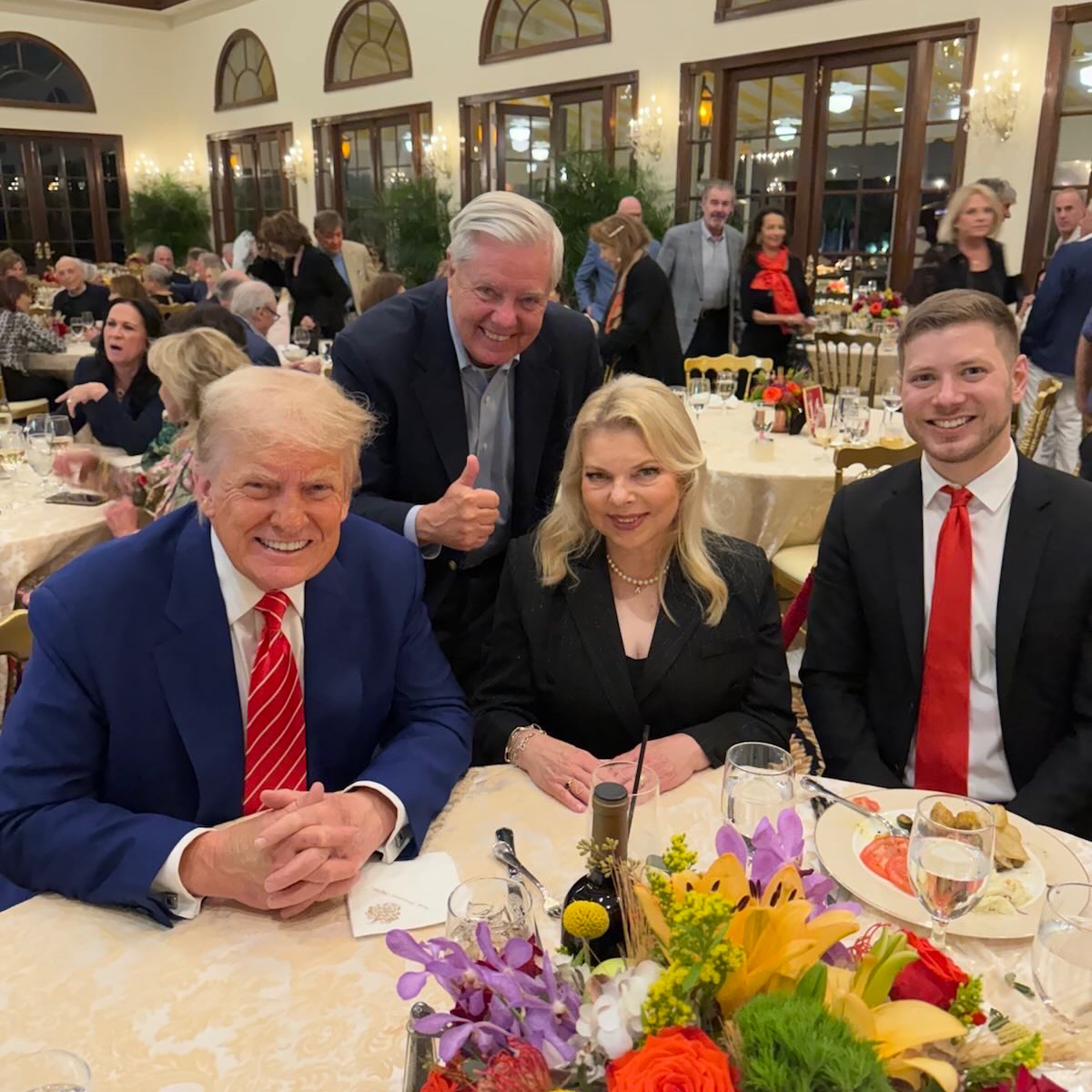 jacksonhinkle's tweet photo. Yair Netanyahu, who sits comfortably in Miami making millions off his father's genocide, still can't figure out how to tie his tie. https://t.co/3Qj4VAy2T3