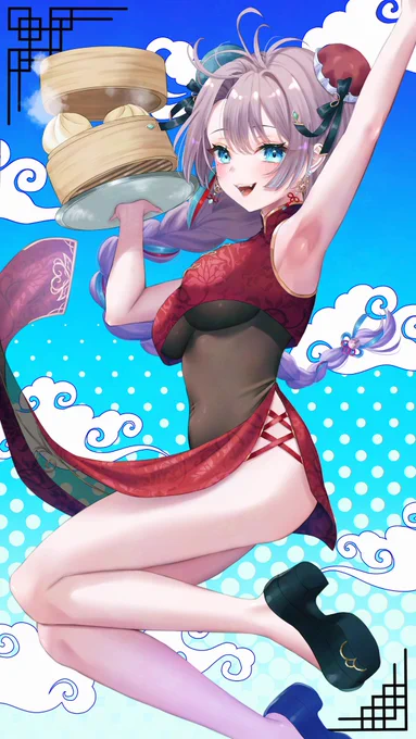 《お仕事》Vtuberの美月もも様のこちらの特典イラストを描かせて頂きました!改めまして、2周年&amp;新衣装おめでとうございます 