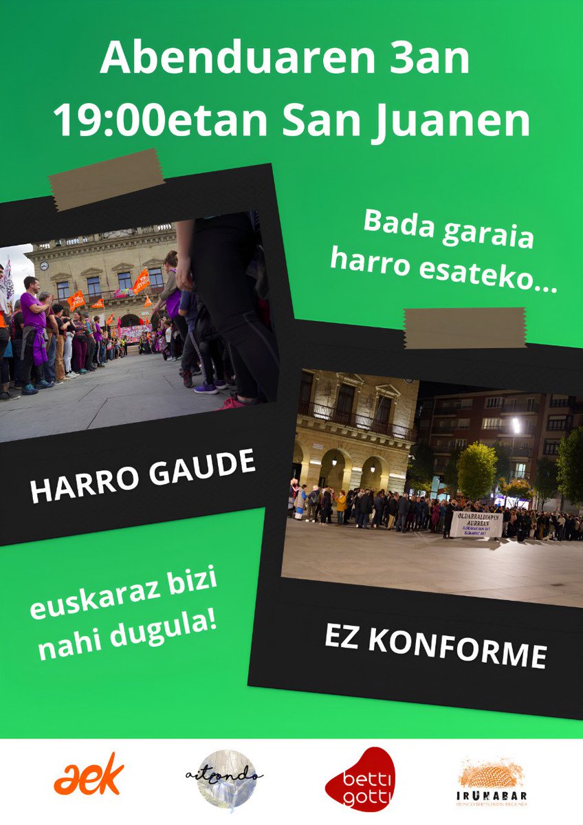 HARRO GAUDE, EZ KONFORME

Larrialditik indarraldira!

GAUR 👇