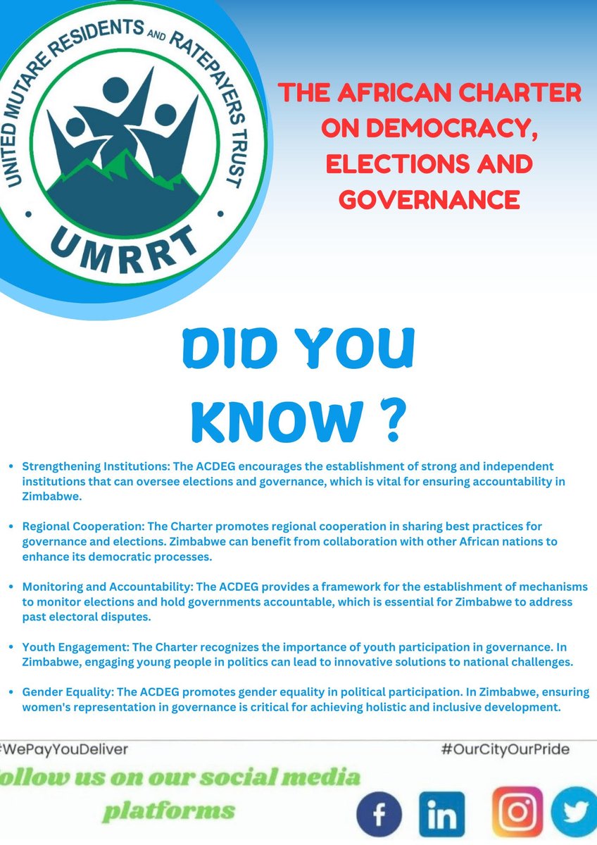 United Mutare Residents and Ratepayers Trust tweet media