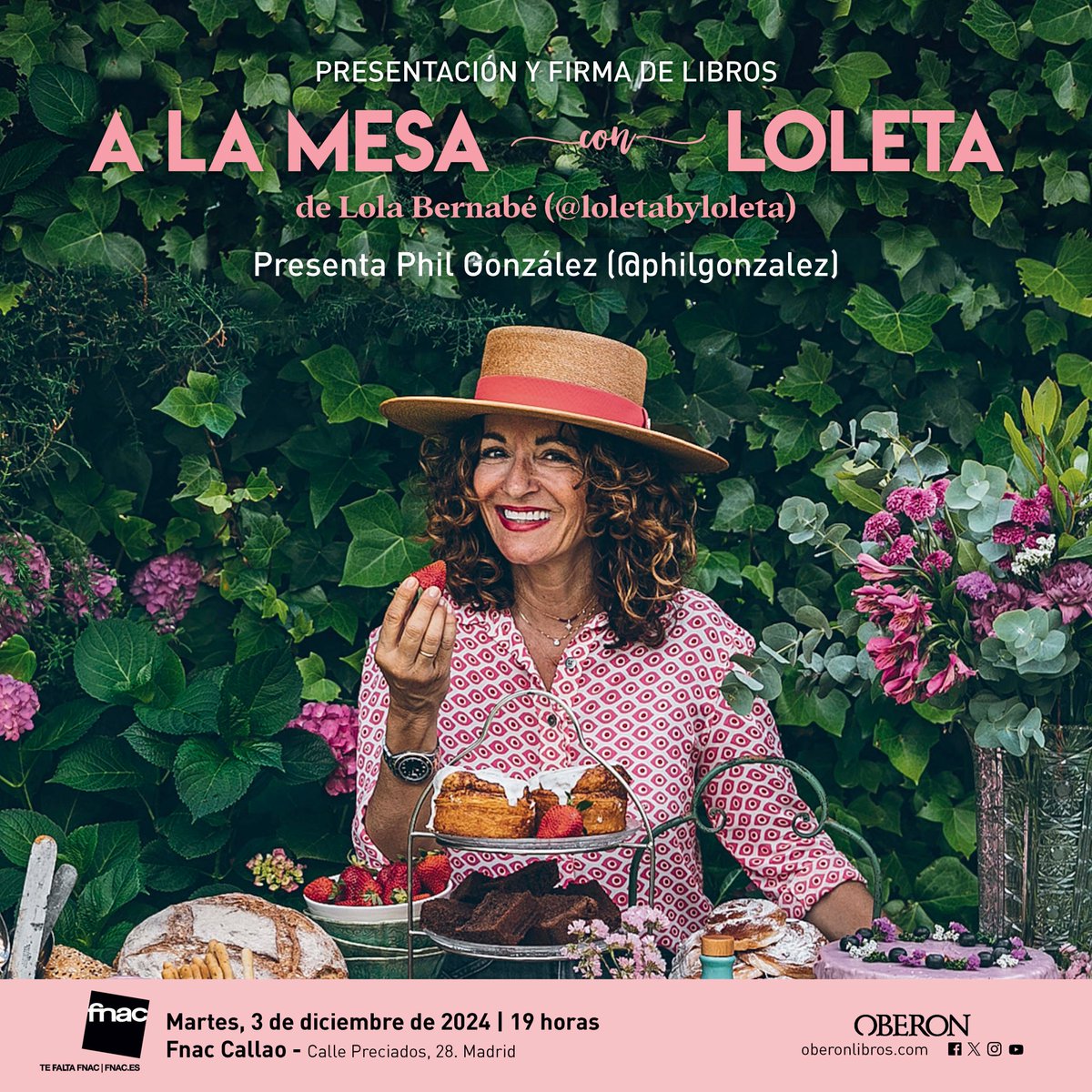 📣 Hoy te invitamos a la presentación de ‘A la mesa con Loleta’ en la <a href="/Fnac_ESP/">Fnac España</a> de Callao (#Madrid), a las 19h.

📖 En su nuevo libro, la chef y creadora <a href="/LoletabyLoleta/">Lola Bernabé</a> te invita a sorprender a tus invitados creando momentos únicos e irrepetibles.😊🍽️

👉bit.ly/40WxKoc