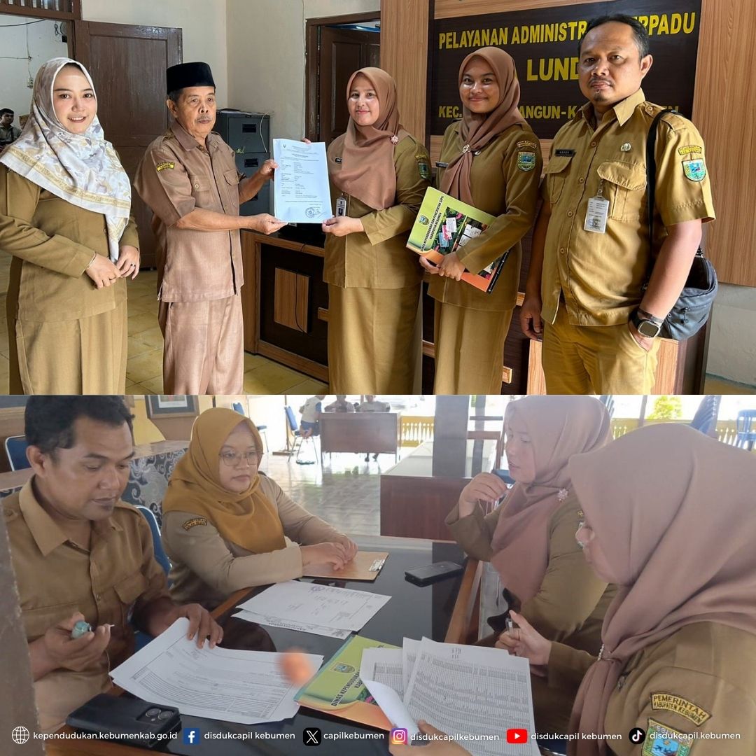 CapilKebumen's tweet photo. Disdukcapil Kabupaten Kebumen Lakukan Koordinasi Optimalisasi Inovasi Pelayanan Pencatatan Kematian melalui Peti Megatruh
#DukcapilGoDigital
#DukcapilMelayaniMasyarakat
#DukcapilBISA
#DukcapilPRIMA
#DisdukcapilKebumen
#Kebumen
#GISA
#BISA
Sumber : https://t.co/TRBiJ48vb5 https://t.co/09ewyVyRC0